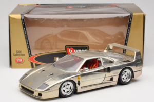 Ferrari F40 Chrome Silver Bburago 1:18 3401 Metall – Bild 8 von 8