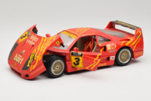 Ferrari F40 #3 F. Kroymans Ferrari Imports Kroymans BBS Wheels Rot 1987 Bburago 1:18 3032-H1 Metall – Bild 2 von 8