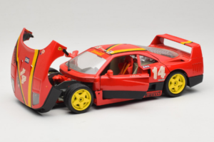 Ferrari F40 Evoluzione #14 L. Dalla Noce H&R Rot mit Gelben Rädern 1992 Bburago 1:18 3042-H1 Metall – Bild 2 von 8