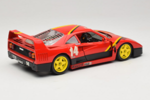 Ferrari F40 Evoluzione #14 L. Dalla Noce H&R Rot mit Gelben Rädern 1992 Bburago 1:18 3042-H1 Metall – Bild 3 von 8
