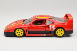 Ferrari F40 Evoluzione #14 L. Dalla Noce H&R Rot mit Gelben Rädern 1992 Bburago 1:18 3042-H1 Metall – Bild 4 von 8