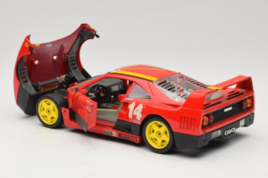 Ferrari F40 Evoluzione #14 L. Dalla Noce H&R Rot mit Gelben Rädern 1992 Bburago 1:18 3042-H1 Metall – Bild 5 von 8