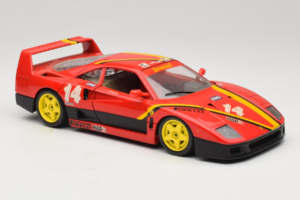 Ferrari F40 Evoluzione #14 L. Dalla Noce H&R Rot mit Gelben Rädern 1992 Bburago 1:18 3042-H1 Metall – Bild 6 von 8