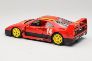 Ferrari F40 Evoluzione #14 L. Dalla Noce H&R Rot mit Gelben Rädern 1992 Bburago 1:18 3042-H1 Metall – Bild 7 von 8