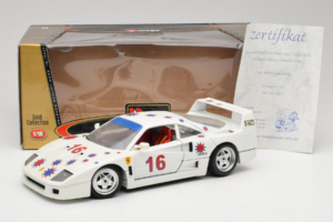 Ferrari F40 #16 Borsenmodells Weiss Limited Edition 333 pcs 1987 Bburago 1:18 3332-W1 Metall – Bild 8 von 8