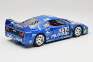 Ferrari F40 #34 M. Ferte / Thavenin / Palau Pilot Blau 1987 Bburago 1:18 3032-B1 Metall – Bild 3 von 8