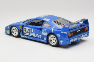 Ferrari F40 #34 M. Ferte / Thavenin / Palau Pilot Blau 1987 Bburago 1:18 3032-B1 Metall – Bild 7 von 8