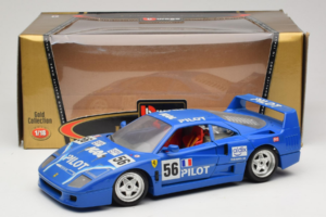 Ferrari F40 Pilot #56 Blau Bburago 1:18 3332-BL1 Metall – Bild 8 von 8