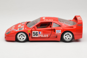 Ferrari F40 #56 Pilot Rot 1987 Bburago 1:18 3332-P2 Metall – Bild 4 von 8