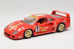 Ferrari F40 Evoluzione #1 Pirelli Agip Rot mit Goldenen Rädern 1992 Bburago 1:18 3042-P2 Metall