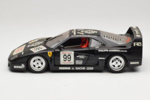 Ferrari F40 Seco #99 Lesseps / Charriol / Balandras Schwarz Bburago 1:18 3032-B3 Metall – Bild 4 von 8