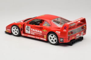 Ferrari F40 #40 T. Ohta / A. Reid Taisan Rot 1987 Bburago 1:18 3022-T1 Metall – Bild 7 von 8