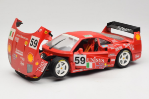 Ferrari F40 LM Unisys #59 Ota / P. Nappi / R. Donovan 24 Hours of Le Mans 1996 Bburago 1:18 3032-U1 Metall – Bild 2 von 8