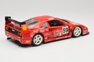 Ferrari F40 LM Unisys #59 Ota / P. Nappi / R. Donovan 24 Hours of Le Mans 1996 Bburago 1:18 3032-U1 Metall – Bild 3 von 8