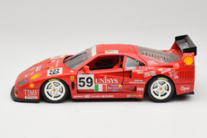 Ferrari F40 LM Unisys #59 Ota / P. Nappi / R. Donovan 24 Hours of Le Mans 1996 Bburago 1:18 3032-U1 Metall – Bild 4 von 8