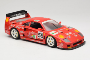 Ferrari F40 LM Unisys #59 Ota / P. Nappi / R. Donovan 24 Hours of Le Mans 1996 Bburago 1:18 3032-U1 Metall – Bild 6 von 8