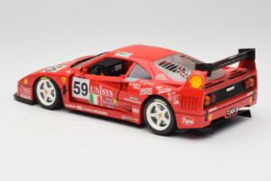 Ferrari F40 LM Unisys #59 Ota / P. Nappi / R. Donovan 24 Hours of Le Mans 1996 Bburago 1:18 3032-U1 Metall – Bild 7 von 8