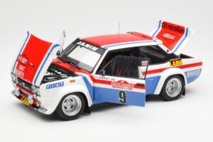 Fiat 131 Abarth Fiat France #9 J-C. Andruet / C. Delferrier Winner Rally Sanremo 1977 Kyosho 1:18 08375A Metall – Bild 2 von 8