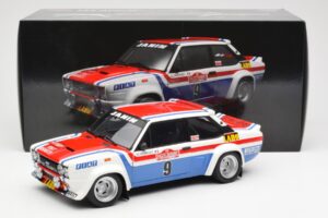 Fiat 131 Abarth Fiat France #9 J-C. Andruet / C. Delferrier Winner Rally Sanremo 1977 Kyosho 1:18 08375A Metall – Bild 8 von 8