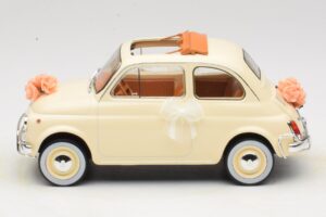 Fiat 500 L Elfenbein Wedding Gift Norev 1:18 187780 Metall – Bild 3 von 6