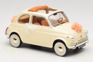 Fiat 500 L Elfenbein Wedding Gift Norev 1:18 187780 Metall – Bild 4 von 6