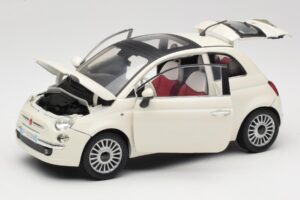 Fiat 500 Weiss Mondo Motors 1:18 500291 Metall – Bild 2 von 8
