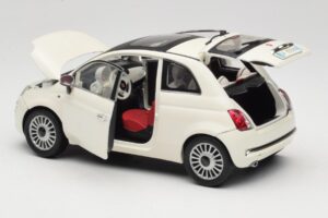 Fiat 500 Weiss Mondo Motors 1:18 500291 Metall – Bild 5 von 8