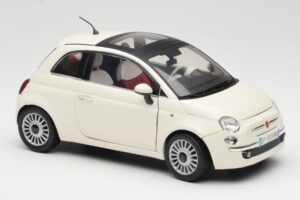 Fiat 500 Weiss Mondo Motors 1:18 500291 Metall – Bild 6 von 8