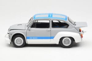 Fiat Abarth 1000 TCR Matt Grau Blaue Streifen AUTOart 1:18 72642 Metall – Bild 4 von 8