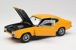 Ford Capri 2600 RS Signal Gelb Mit Schwarz Minichamps 1:18 180089070 Metall – Bild 2 von 8