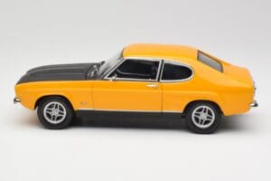 Ford Capri 2600 RS Signal Gelb Mit Schwarz Minichamps 1:18 180089070 Metall – Bild 4 von 8
