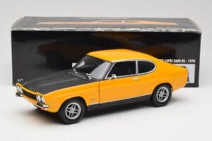Ford Capri 2600 RS Signal Gelb Mit Schwarz Minichamps 1:18 180089070 Metall – Bild 8 von 8