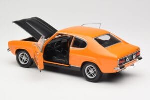 Ford Capri Mk1 RS 2600 Signal Orange Schwarz Minichamps 1:18 150089077 Metall – Bild 5 von 8