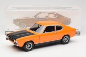 Ford Capri Mk1 RS 2600 Signal Orange Schwarz Minichamps 1:18 150089077 Metall – Bild 8 von 8