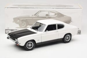 Ford Capri Mk1 RS 2600 Weiss Schwarz Minichamps 1:18 150089078 Metall – Bild 8 von 8