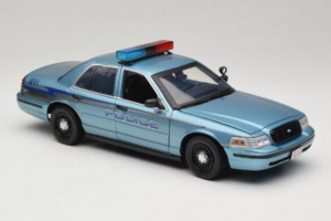 Ford Crown Victoria Police Cruiser Twilight Blue Greenlight 1:18 1643 Metall – Bild 6 von 8