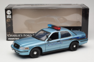 Ford Crown Victoria Police Cruiser Twilight Blue Greenlight 1:18 1643 Metall – Bild 8 von 8