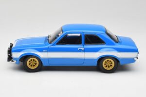 Ford Escort Mk1 RS 1600 Blau Weiss Streifen Minichamps 1:18 100688102 Metall – Bild 4 von 8