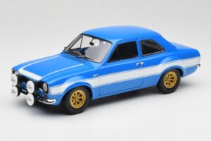 Ford Escort Mk1 RS 1600 Blau Weiss Streifen Minichamps 1:18 100688102 Metall