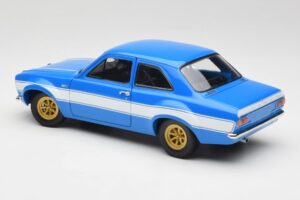 Ford Escort Mk1 RS 1600 Blau Weiss Streifen Minichamps 1:18 100688102 Metall – Bild 7 von 8