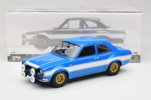 Ford Escort Mk1 RS 1600 Blau Weiss Streifen Minichamps 1:18 100688102 Metall – Bild 8 von 8