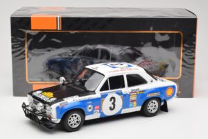 Ford Escort RS 1600 Mk1 #3 V. Preston Jr. / B. Smith Safari Rally 1973 IXO 1:18 18RMC075B Metall – Bild 6 von 6