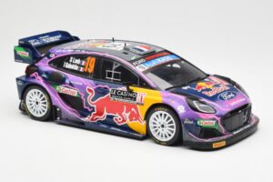 Ford Puma Rally1 #19 S. Loeb / I. Galmiche Rally Monte Carlo Winner 2022 IXO 1:18 18RMC110 Metall – Bild 4 von 6