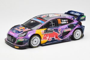 Ford Puma Rally1 #19 S. Loeb / I. Galmiche Rally Monte Carlo Winner 2022 IXO 1:18 18RMC110 Metall