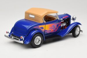 Ford Roadster Street Rod Blau with Fire Road Signature 1:18 92249 Metall – Bild 3 von 8