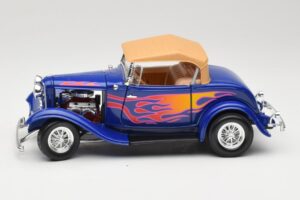 Ford Roadster Street Rod Blau with Fire Road Signature 1:18 92249 Metall – Bild 4 von 8