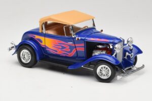 Ford Roadster Street Rod Blau with Fire Road Signature 1:18 92249 Metall – Bild 6 von 8