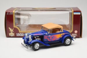 Ford Roadster Street Rod Blau with Fire Road Signature 1:18 92249 Metall – Bild 8 von 8