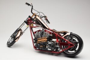 Harley-Davidson West Coast Choppers Diablo Soft Tail Gold Rot Minichamps 1:5 JJ04-05-03 Metall – Bild 4 von 6