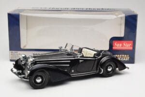 Horch 855 Roadster Schwarz Sun Star 1:18 2401 Metall – Bild 8 von 8